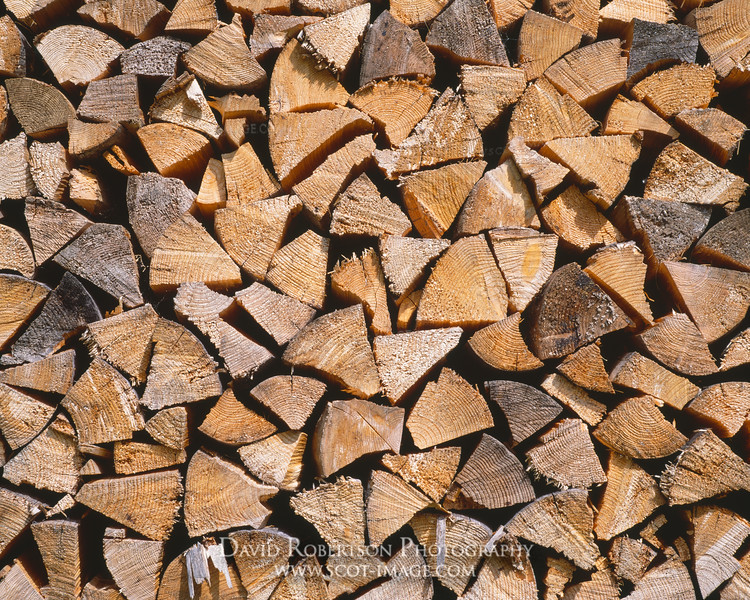 Firewood stacked for the coming winter. Slovenia.